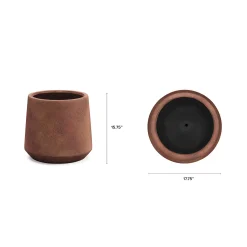 Zayd Short Indoor/Outdoor Planter - Molten