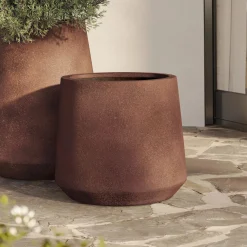 Zayd Short Indoor/Outdoor Planter - Molten
