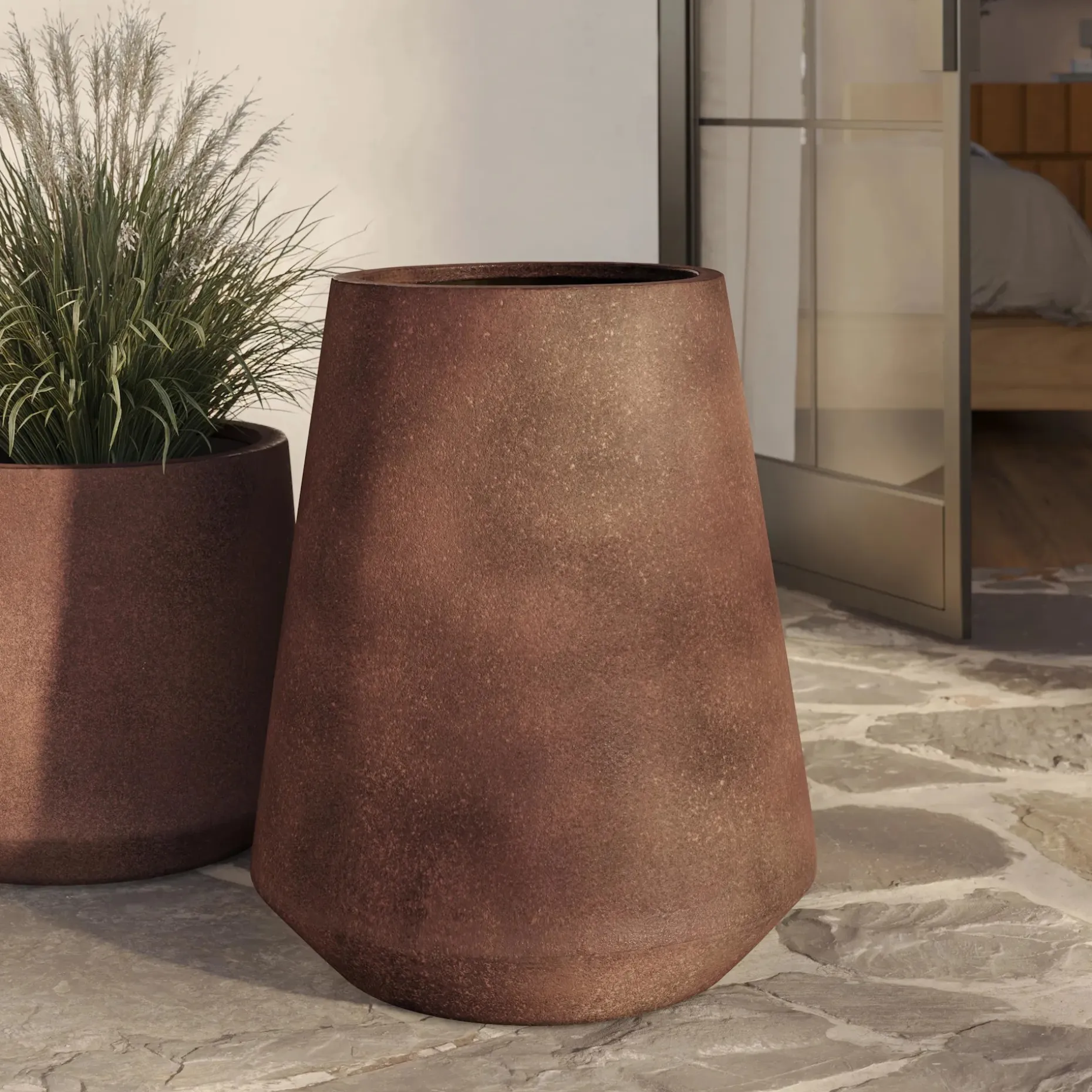 Zayd Tall Indoor/Outdoor Planter - Molten