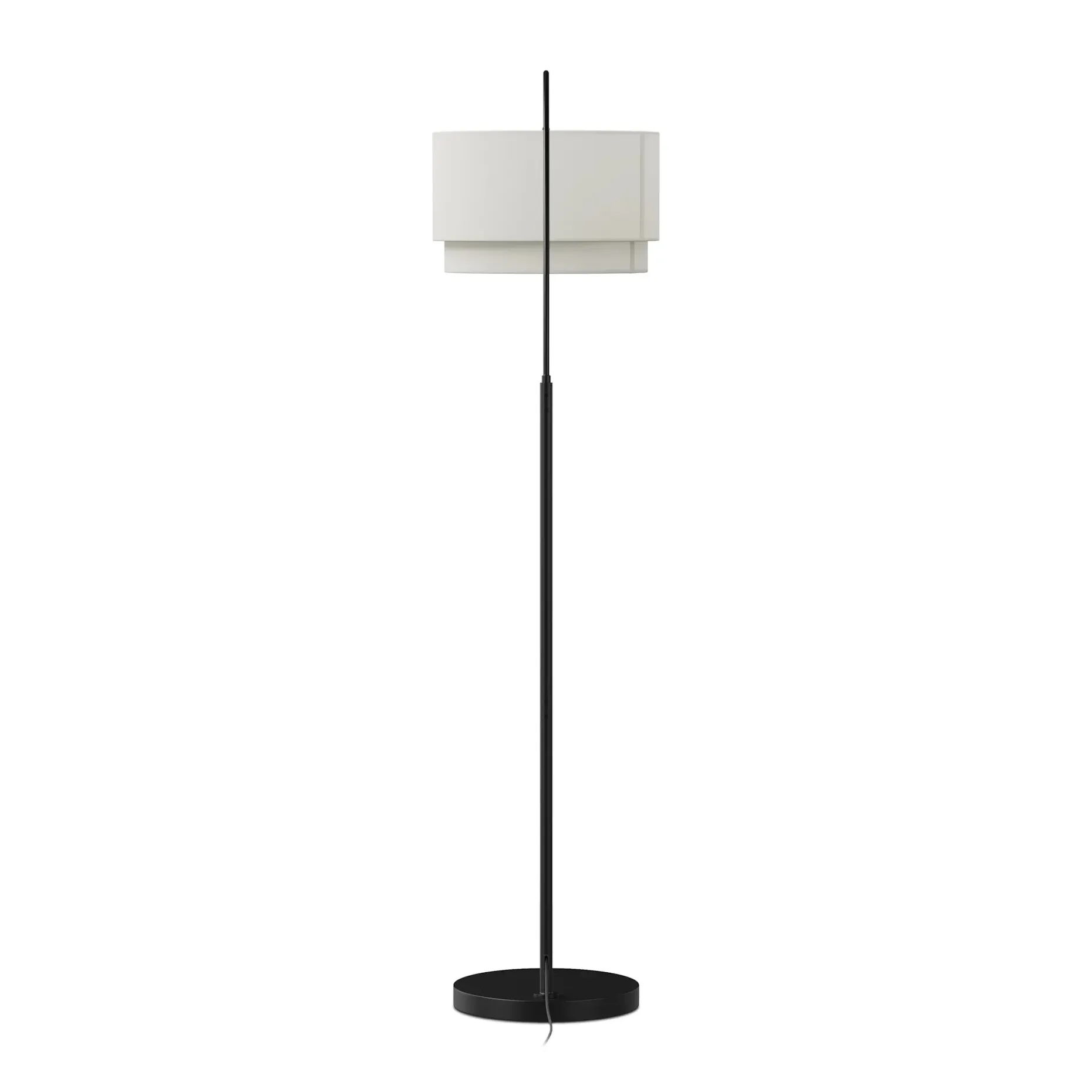 Zebu Large Linen Floor Lamp - Black