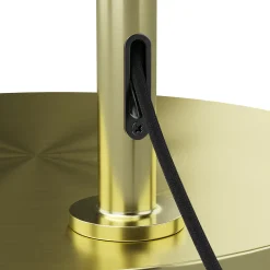 Zebu Large Linen Floor Lamp - Brass