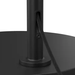 Zebu Small Linen Floor Lamp - Black