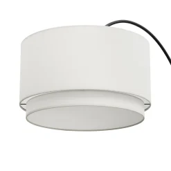 Zebu Small Linen Floor Lamp - Black