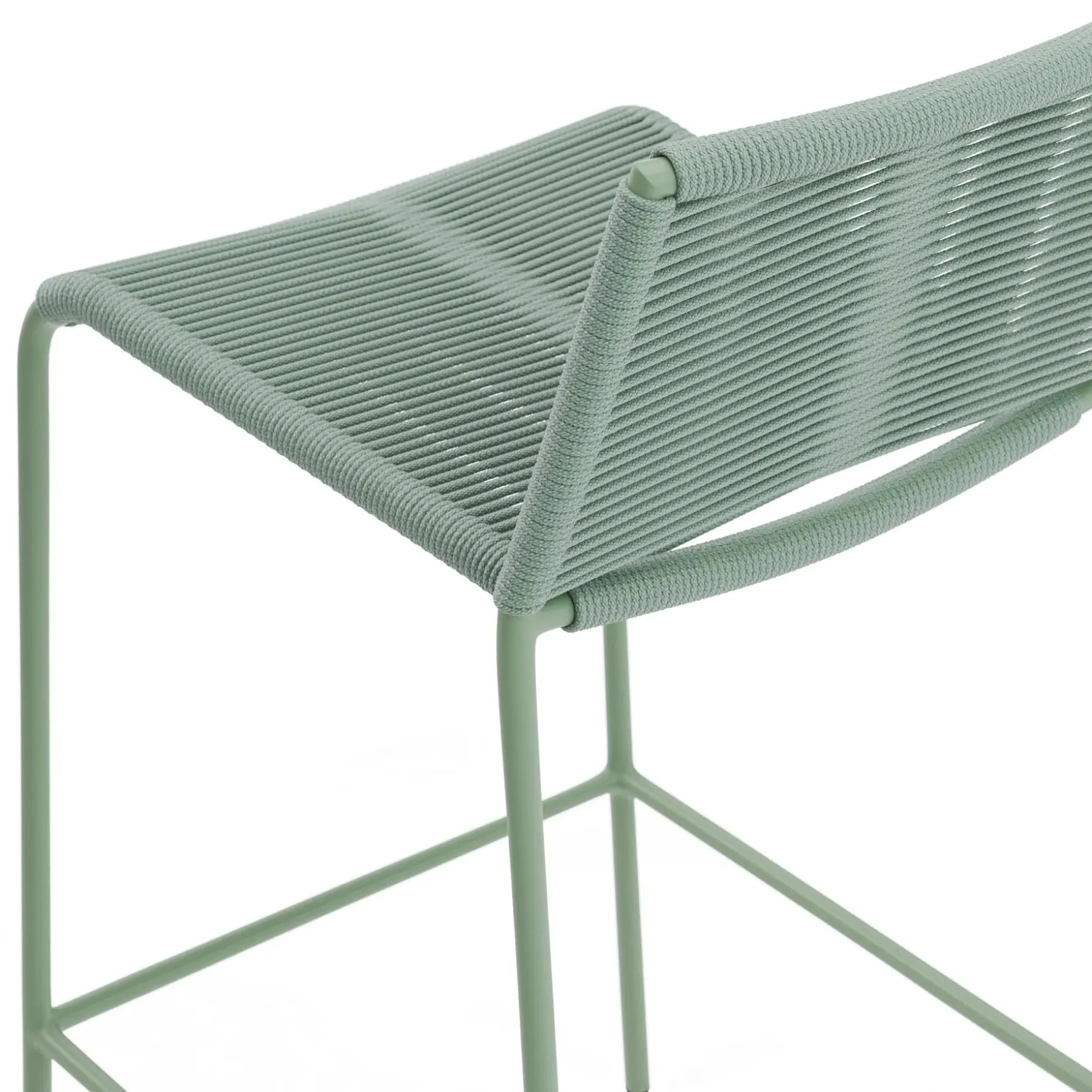 Zina Outdoor Bar Stool - Khaki Green