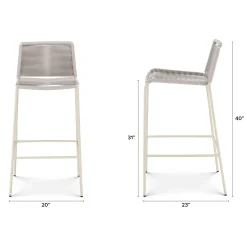 Zina Outdoor Bar Stool - Taupe