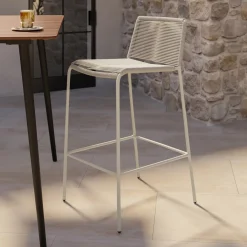 Zina Outdoor Bar Stool - Taupe