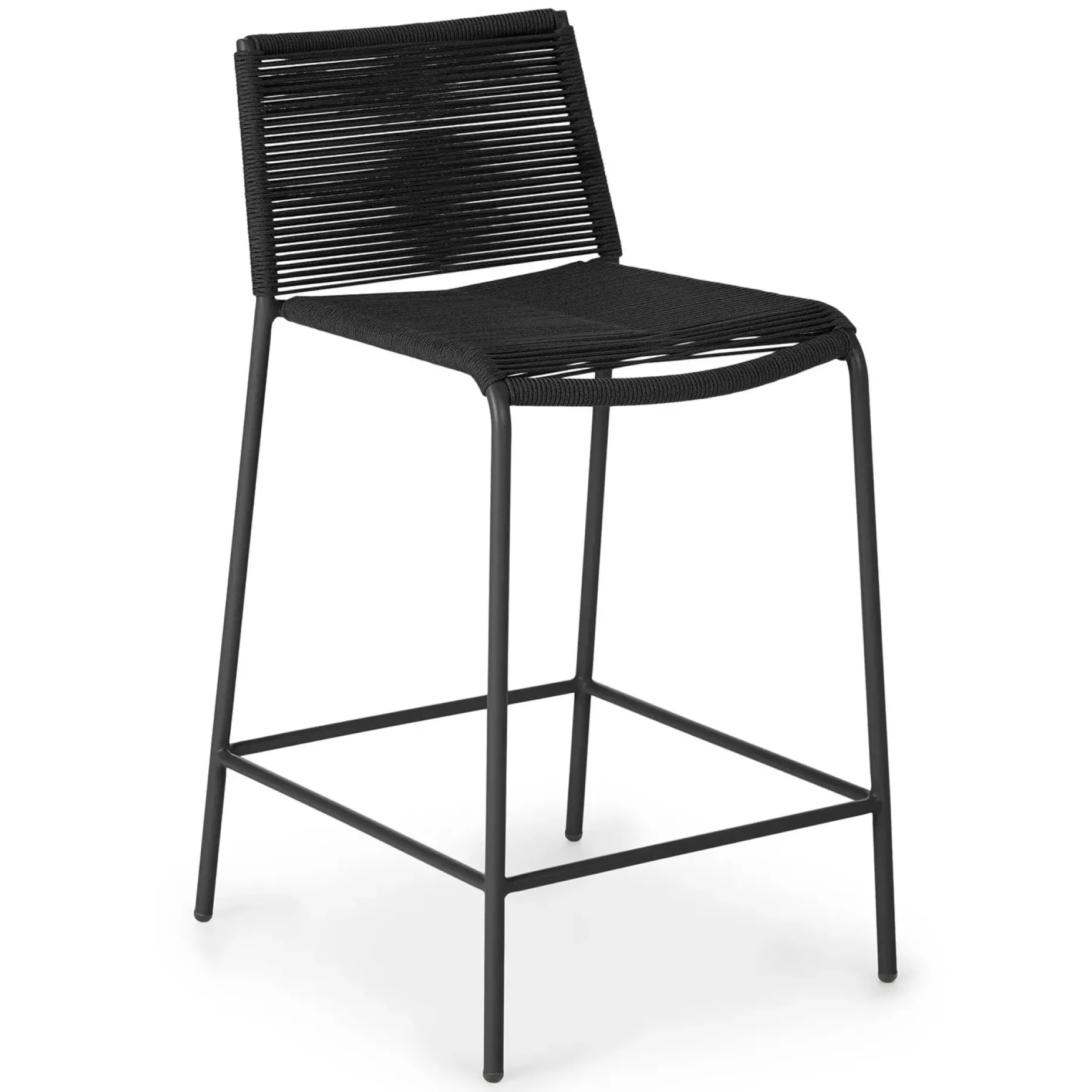 Zina Outdoor Counter Stool - Ember Black