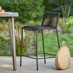 Zina Outdoor Counter Stool - Ember Black