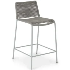Zina Outdoor Counter Stool - Heathered Gray