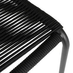 Zina Outdoor Stackable Dining Chair - Ember Black