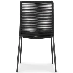 Zina Outdoor Stackable Dining Chair - Ember Black