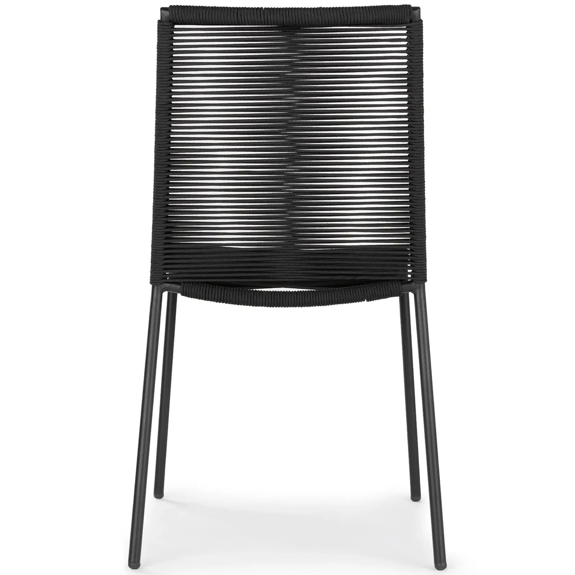 Zina Outdoor Stackable Dining Chair - Ember Black