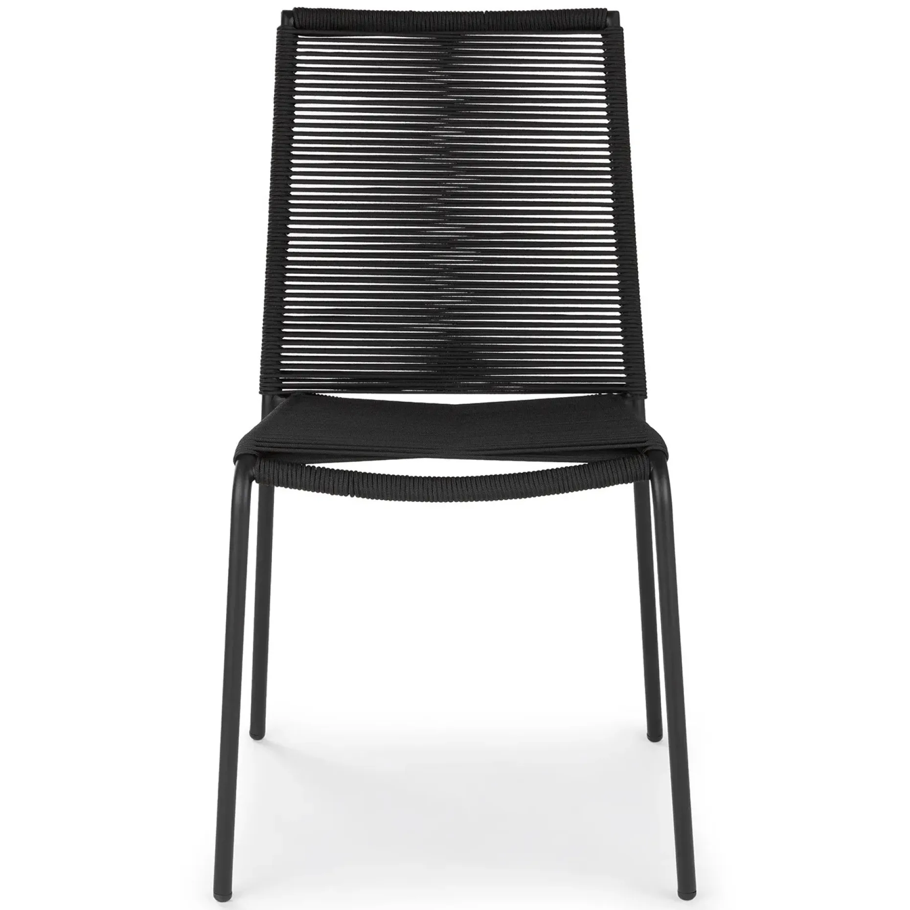 Zina Outdoor Stackable Dining Chair - Ember Black