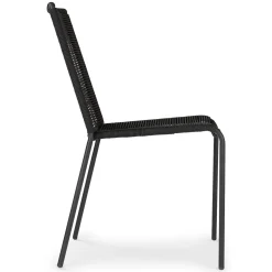 Zina Outdoor Stackable Dining Chair - Ember Black