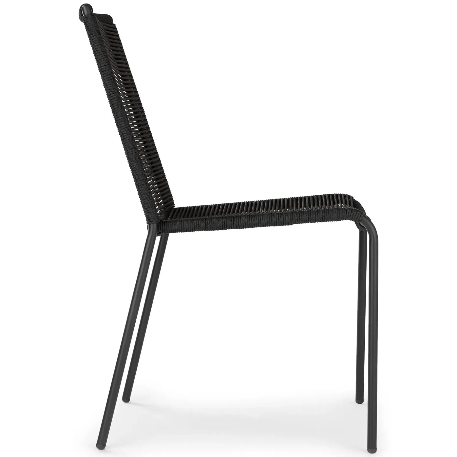 Zina Outdoor Stackable Dining Chair - Ember Black