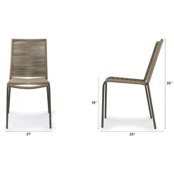 Zina Outdoor Stackable Dining Chair - Grove Green