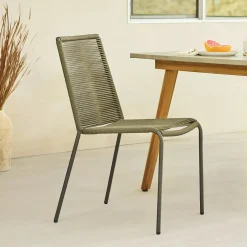 Zina Outdoor Stackable Dining Chair - Grove Green