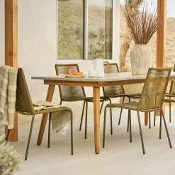 Zina Outdoor Stackable Dining Chair - Grove Green