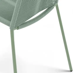 Zina Outdoor Stackable Dining Chair - Khaki Green