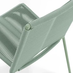 Zina Outdoor Stackable Dining Chair - Khaki Green
