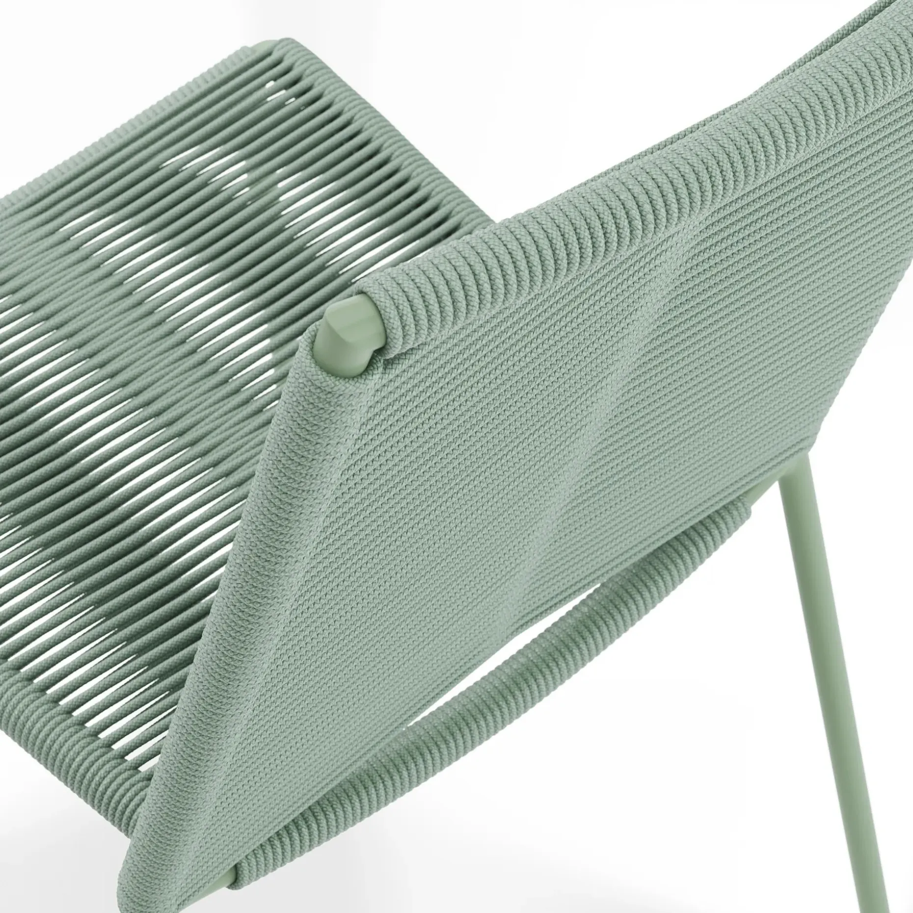 Zina Outdoor Stackable Dining Chair - Khaki Green