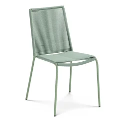 Zina Outdoor Stackable Dining Chair - Khaki Green