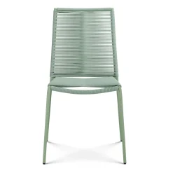 Zina Outdoor Stackable Dining Chair - Khaki Green