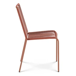Zina Outdoor Stackable Dining Chair - Ochre Brown