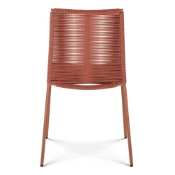 Zina Outdoor Stackable Dining Chair - Ochre Brown