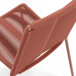 Zina Outdoor Stackable Dining Chair - Ochre Brown