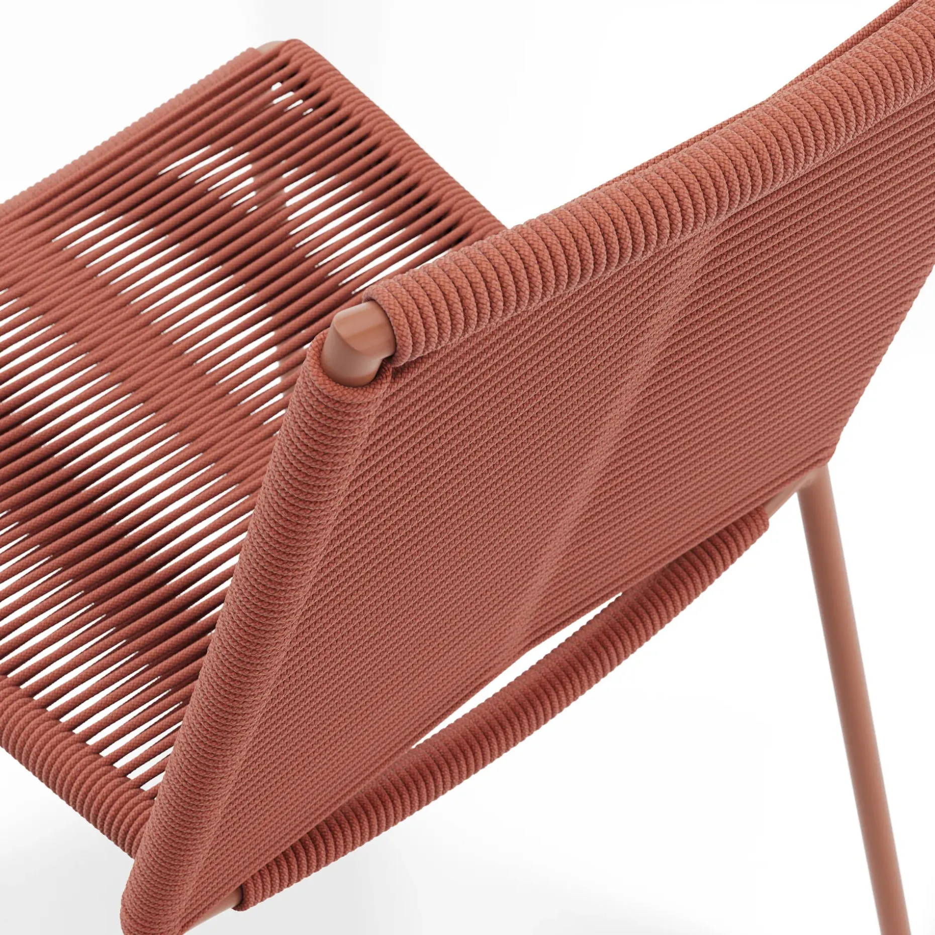 Zina Outdoor Stackable Dining Chair - Ochre Brown