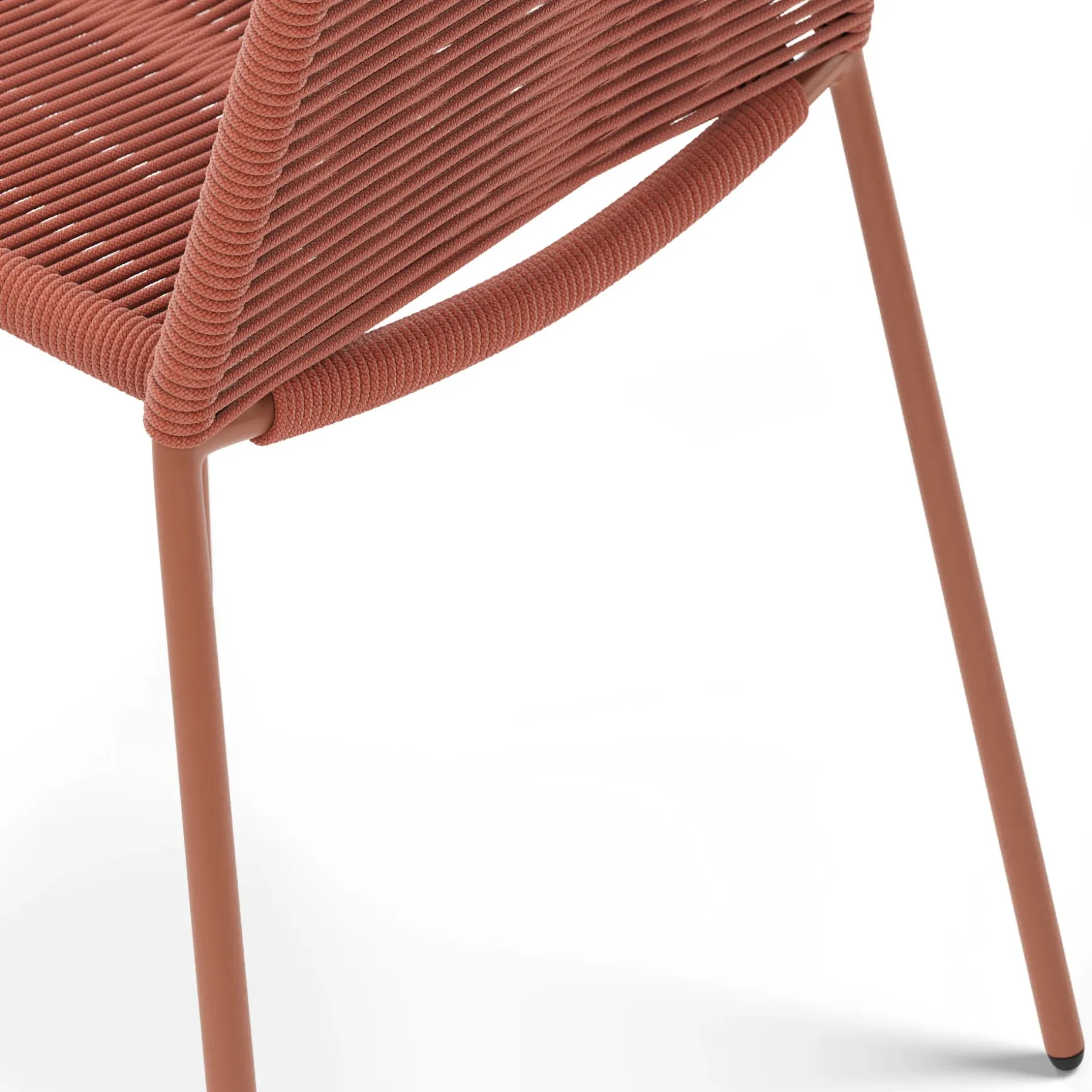 Zina Outdoor Stackable Dining Chair - Ochre Brown