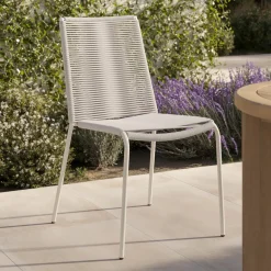 Zina Outdoor Stackable Dining Chair - Taupe