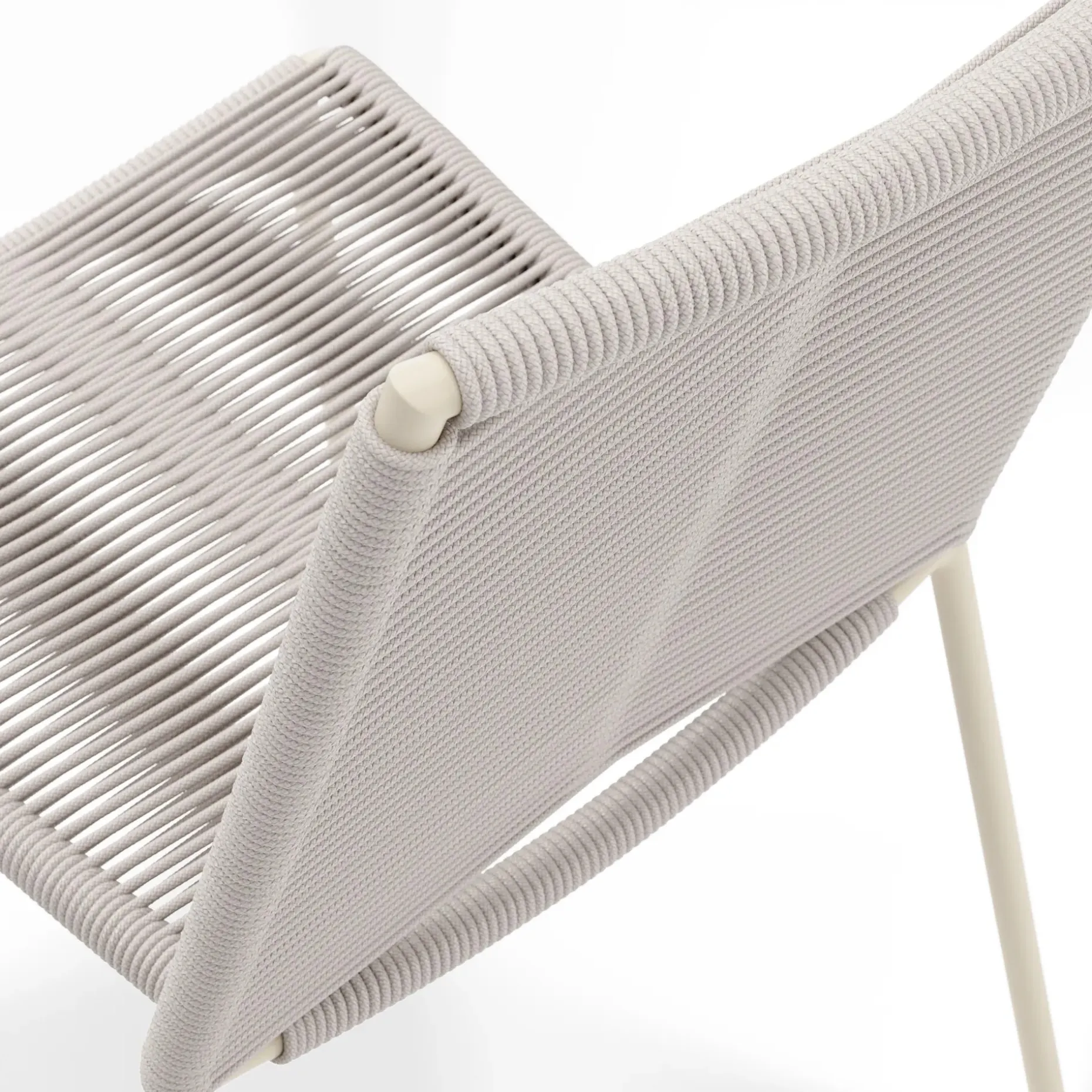 Zina Outdoor Stackable Dining Chair - Taupe