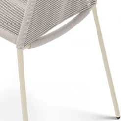 Zina Outdoor Stackable Dining Chair - Taupe