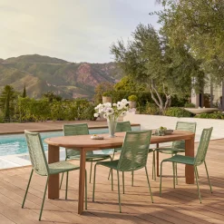 Zina Outdoor Stackable Dining Chair - Taupe