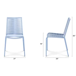 Zina Outdoor Stackable Dining Chair - Summer Blue