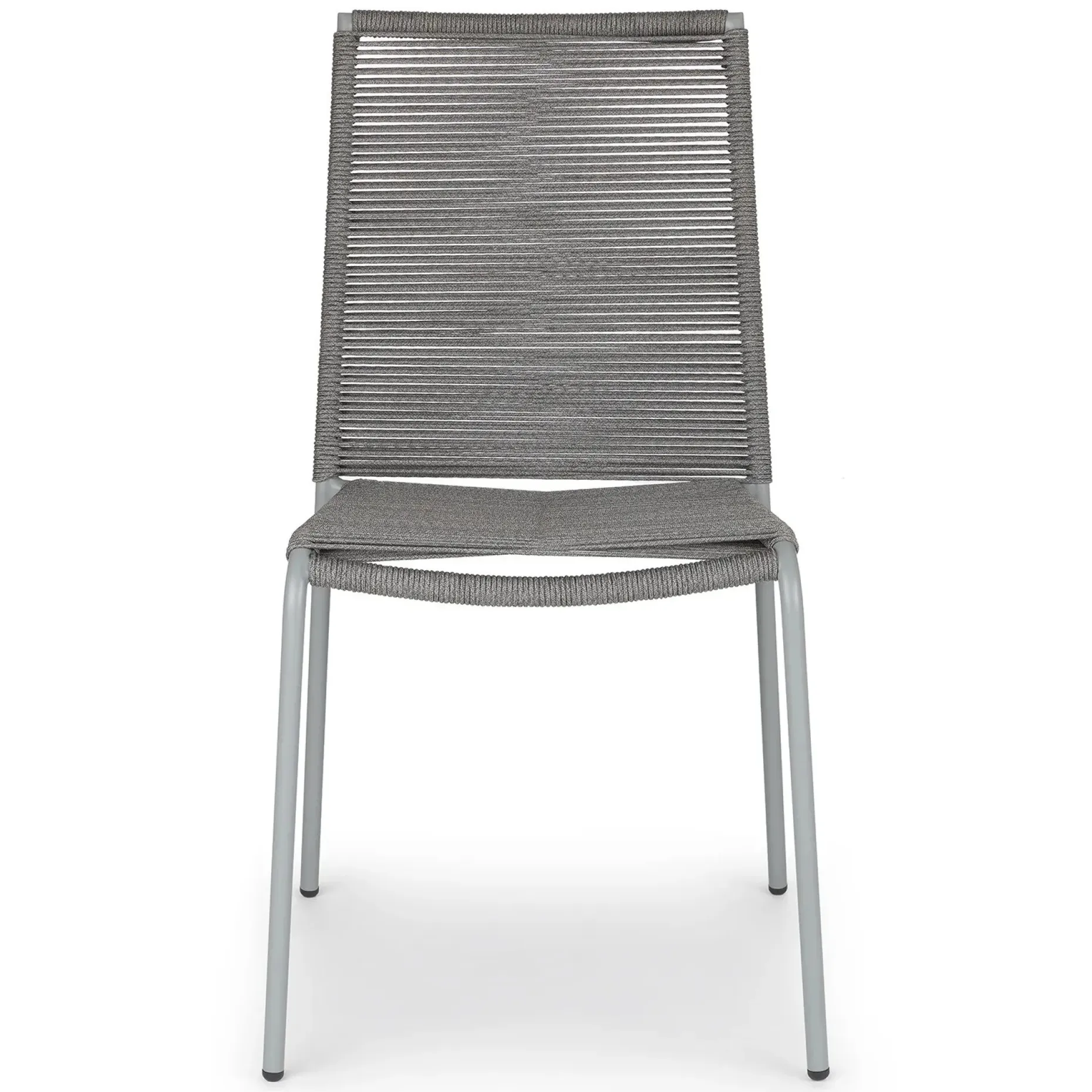 Zina Outdoor Stackable Dining Chair - Heathered Gray