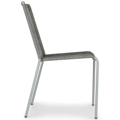 Zina Outdoor Stackable Dining Chair - Heathered Gray