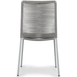 Zina Outdoor Stackable Dining Chair - Heathered Gray