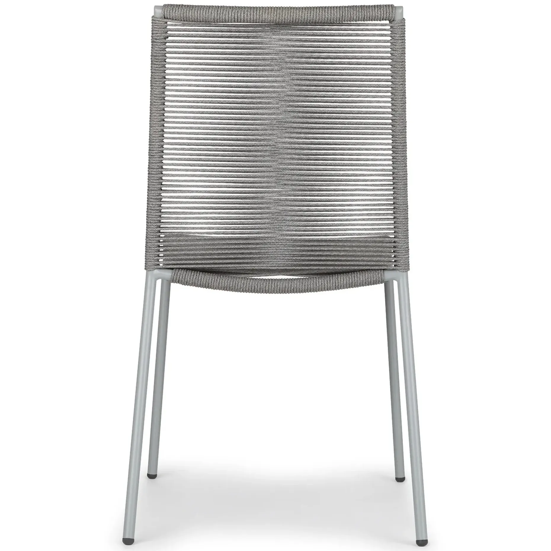 Zina Outdoor Stackable Dining Chair - Heathered Gray
