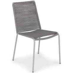 Zina Outdoor Stackable Dining Chair - Heathered Gray