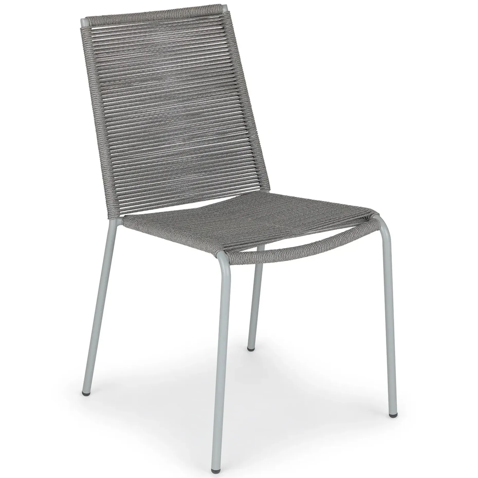 Zina Outdoor Stackable Dining Chair - Heathered Gray