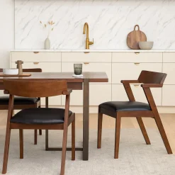 Zola Leather Dining Chair - Black