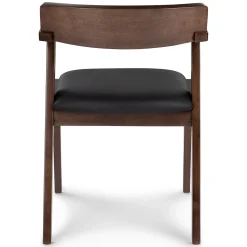 Zola Leather Dining Chair - Black