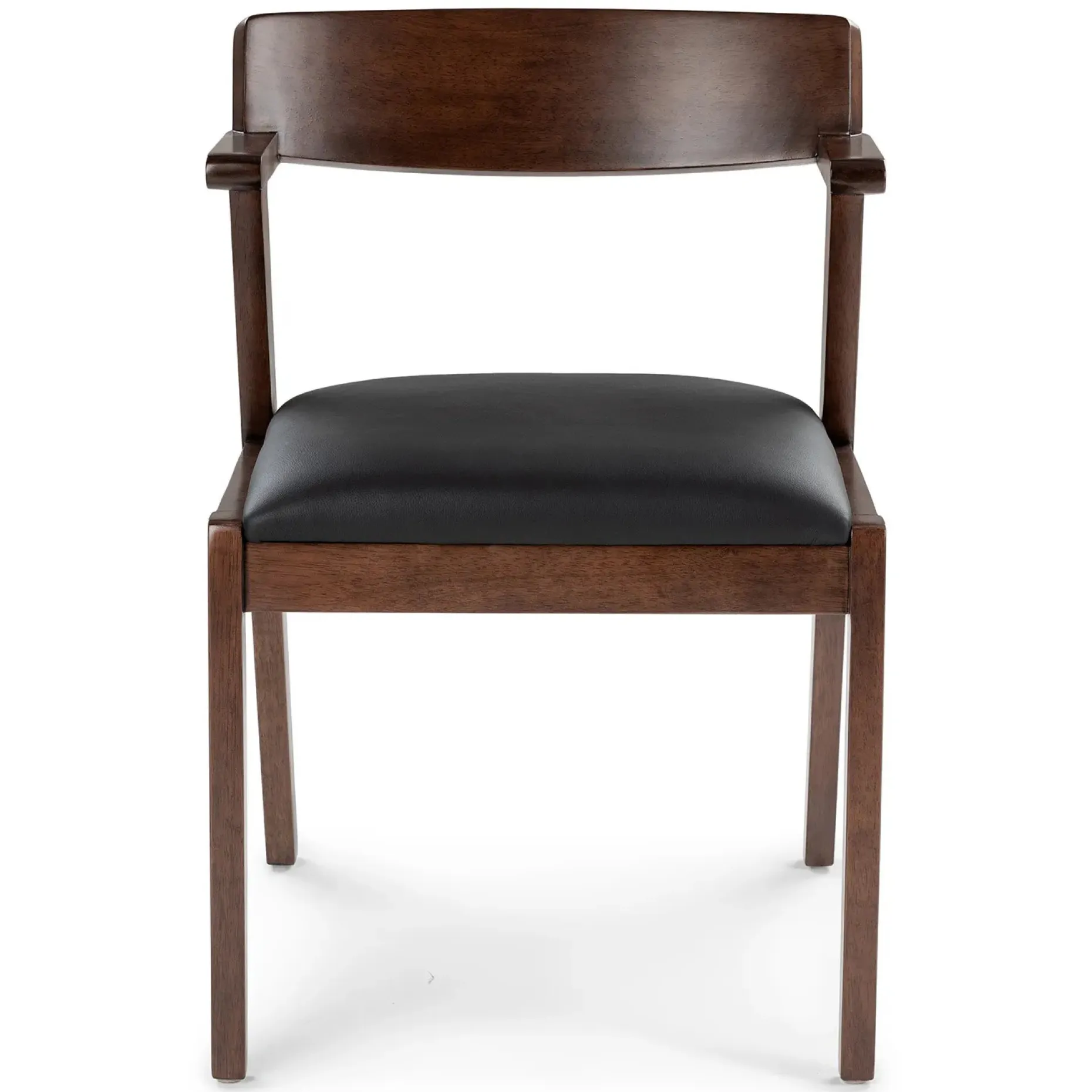 Zola Leather Dining Chair - Black
