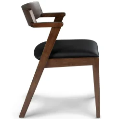 Zola Leather Dining Chair - Black