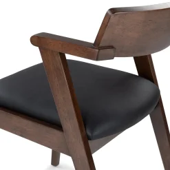 Zola Leather Dining Chair - Black